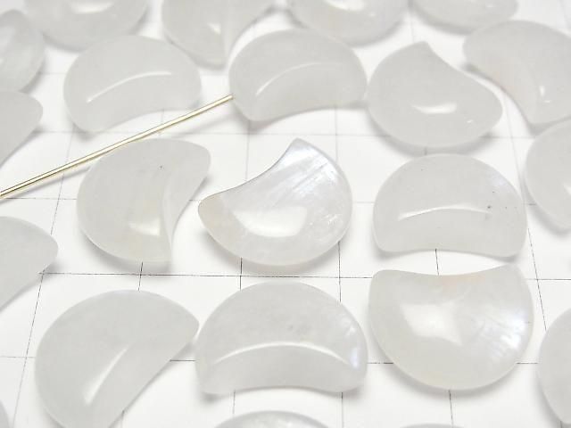 【動画】ロイヤルブルームーンストーンAA++ 月モチーフ16×11mm 【片穴】 1個 サムネイル3