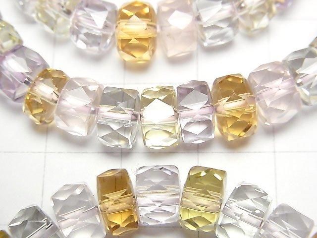 【動画】宝石質いろんな天然石AAA- ボタンカット8×8×5mm 1連(ブレス) サムネイル2