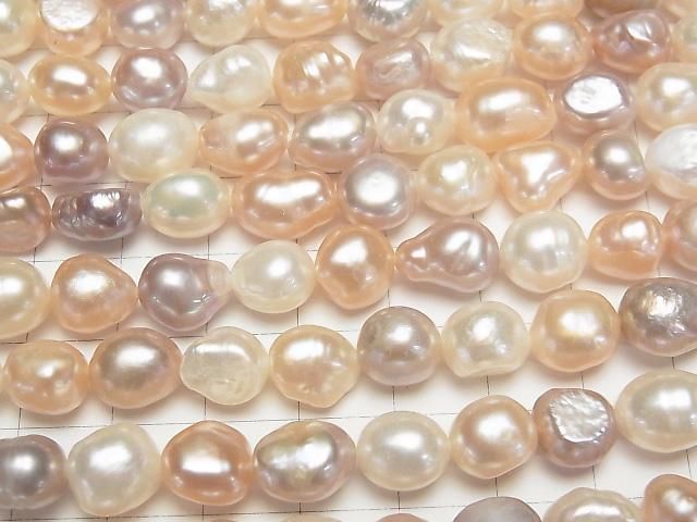 【動画】淡水真珠AA バロック9~12mm 天然色ミックス 1連(約33cm) サムネイル2