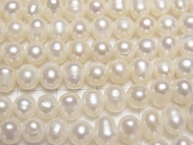 【動画】淡水真珠AA+ ポテト6~7mm ホワイト 1連(約34cm) サムネイル2
