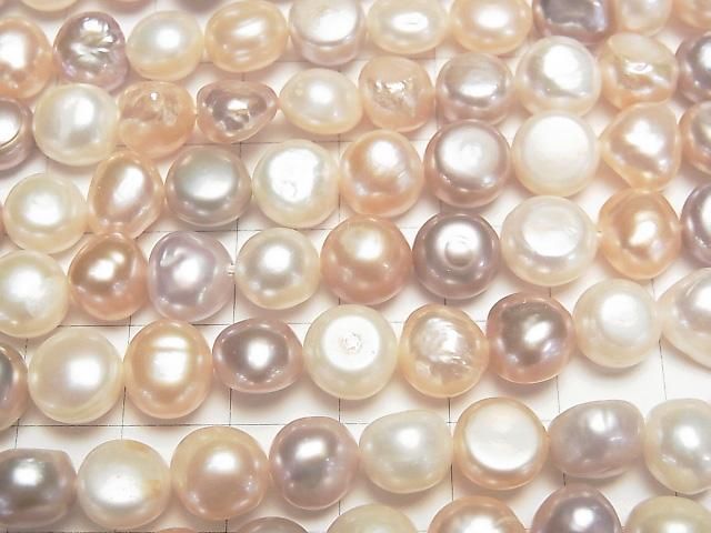 【動画】淡水真珠AA ポテト~バロック8~9mm 天然色ミックス 1連(約33cm) サムネイル2