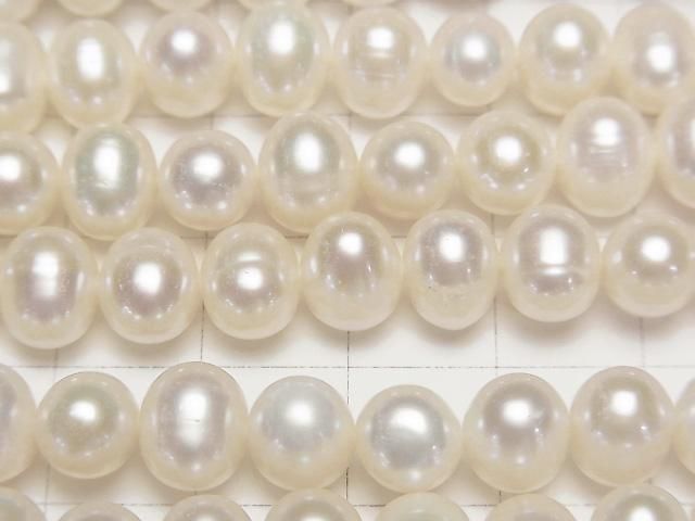【動画】淡水真珠AA++ ポテト7~8mm ホワイト 半連/1連(約38cm) サムネイル2
