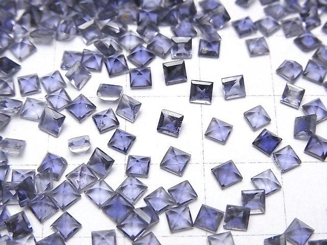 【動画】宝石質アイオライトAAA ルース スクエアファセットカット3×3mm 10粒 サムネイル2