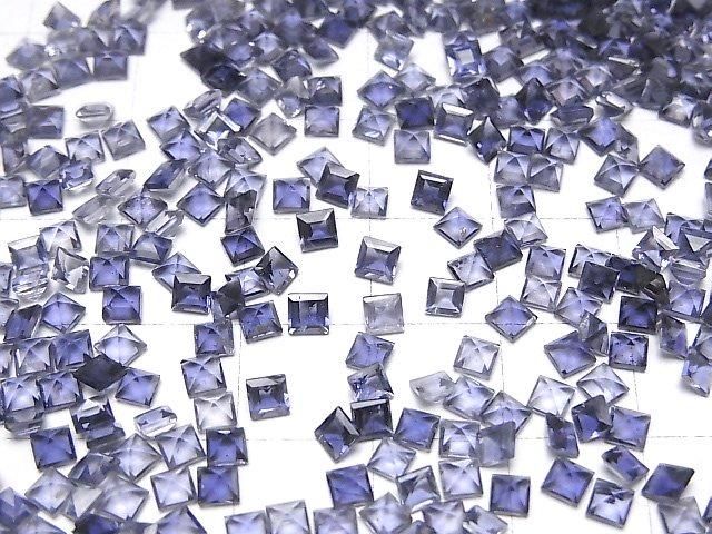 【動画】宝石質アイオライトAAA ルース スクエアファセットカット3×3mm 10粒 サムネイル4