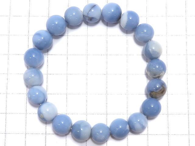 【動画】【1点もの】オーウィーブルーオパール ラウンド9.5mm 1連(ブレス) NO.8 サムネイル2