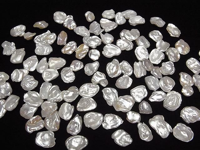 【動画】【粒売り】淡水真珠 ケシパールAA++ ルース バロック(花びら)12~17mm ホワイト 10粒 サムネイル4