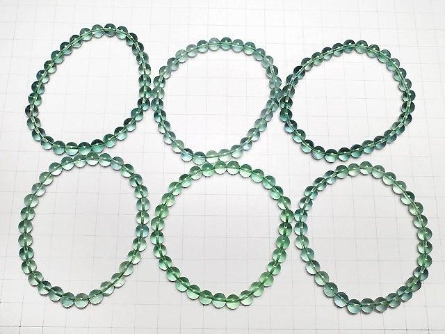 【動画】グリーンフローライトAAA ラウンド6mm 1連(ブレス) サムネイル4