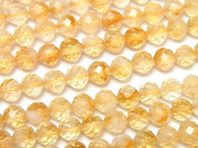 【動画】【素晴らしい輝き】ファントムシトリンAA++ ラウンドカット5mm 1連(約37cm)の画像