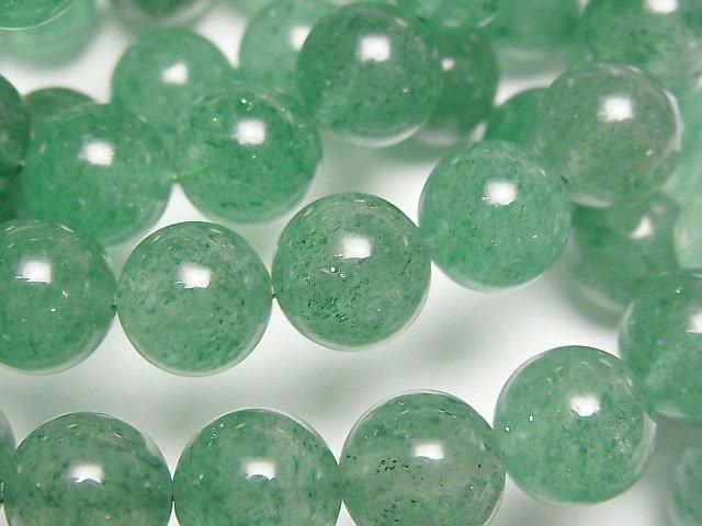 【動画】グリーンアベンチュリン ラウンド10mm 1連(ブレス)の画像