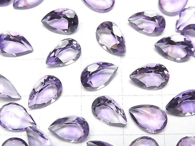 【動画】宝石質アメジストAAA ルース ペアシェイプファセットカット10×7mm 3粒 サムネイル3