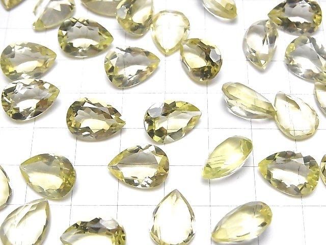【動画】宝石質レモンクォーツAAA ルース ペアシェイプファセットカット14×10mm 2粒 サムネイル4