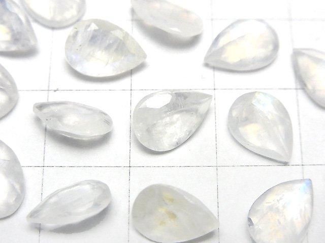 【動画】宝石質レインボームーンストーンAAA- ルース ペアシェイプファセットカット10×7mm 1粒 サムネイル2