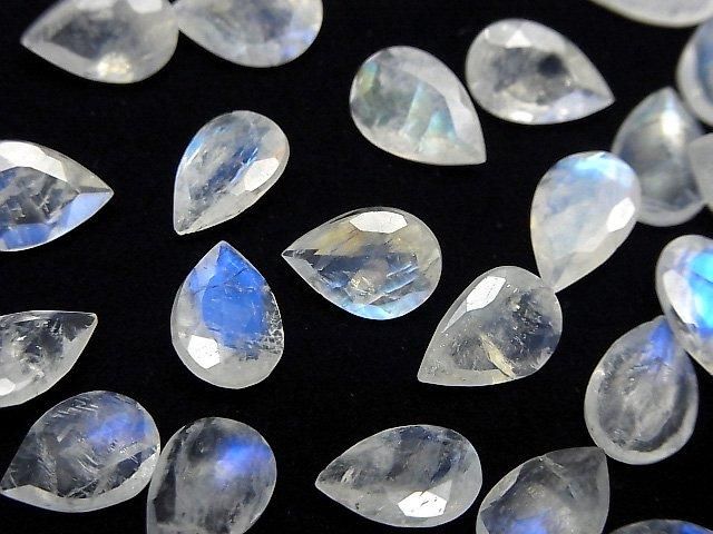 【動画】宝石質レインボームーンストーンAAA- ルース ペアシェイプファセットカット10×7mm 1粒 サムネイル3