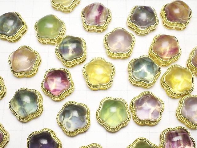 【動画】マルチカラーフローライトAAA- 枠留めフラワー(お花)モチーフ スルータイプ 16mm 3個 サムネイル3
