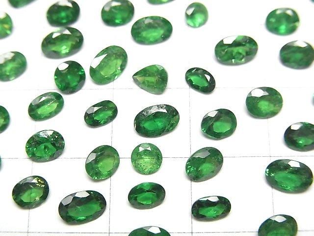 【動画】宝石質ツァボライトAAA- ルース ミックスシェイプ ファセットカット 3粒 サムネイル2