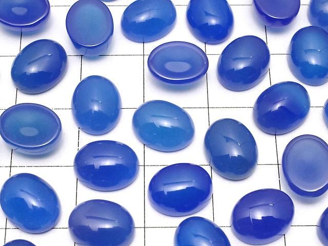 【動画】ブルーカルセドニーAAA オーバル カボション10×8mm 5個 サムネイル3