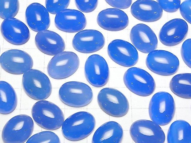 【動画】ブルーカルセドニーAAA オーバル カボション16×12mm 4個 サムネイル4