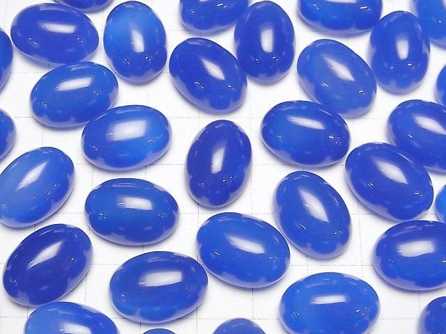 【動画】ブルーカルセドニーAAA オーバル カボション18×13mm 3個 サムネイル4