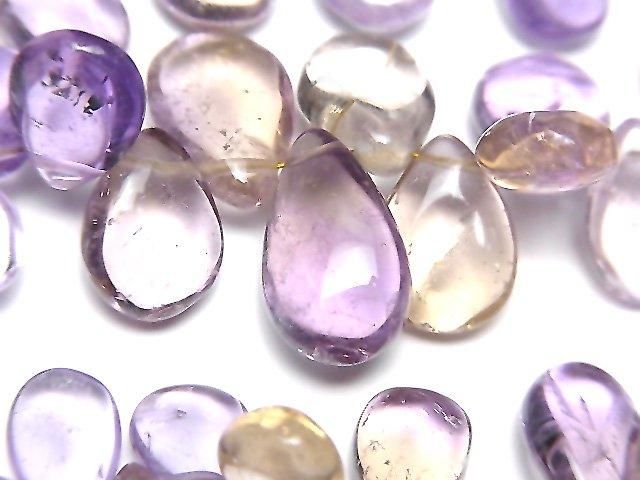 【動画】宝石質アメジスト×シトリンAA++ ペアシェイプ(プレーン) 半連/1連(約18cm)の画像