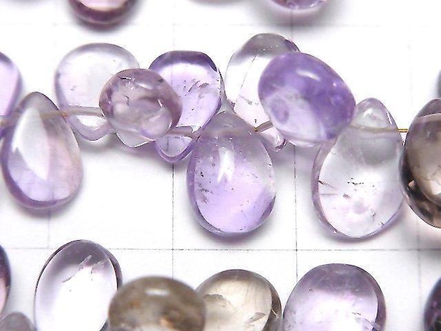 【動画】宝石質アメジスト×シトリンAA++ ペアシェイプ(プレーン) 半連/1連(約18cm) サムネイル2
