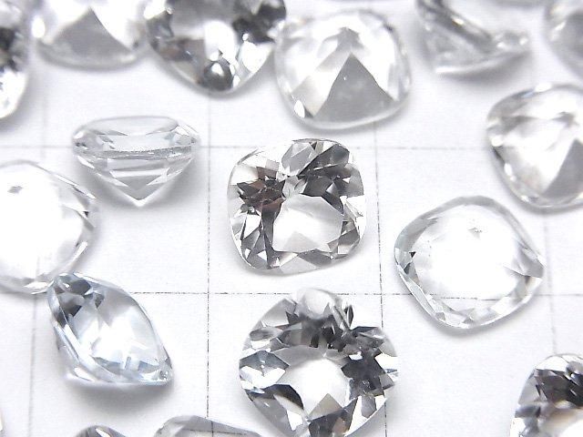 【動画】宝石質ホワイトトパーズAAA ルース スクエアファセットカット8×8mm 3粒 サムネイル2
