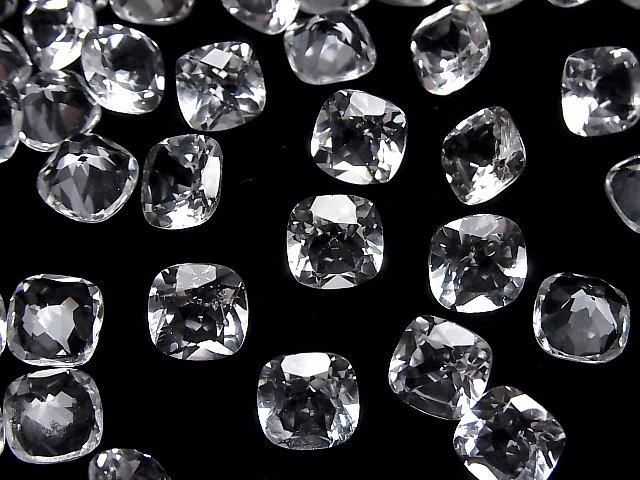 【動画】宝石質ホワイトトパーズAAA ルース スクエアファセットカット8×8mm 3粒 サムネイル3