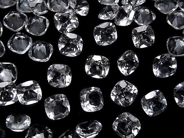 【動画】宝石質ホワイトトパーズAAA ルース スクエアファセットカット8×8mm 3粒 サムネイル4