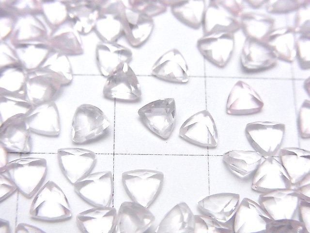【動画】宝石質ローズクォーツAAA ルース トライアングルファセットカット4×4mm 10粒 サムネイル2