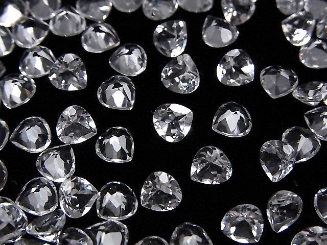 【動画】宝石質ホワイトトパーズAAA ルース マロンファセットカット5×5mm 5粒の画像