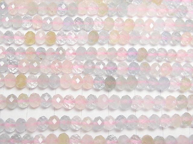 【動画】【素晴らしい輝き】ベリルミックス(マルチカラーアクアマリン)AAA- ボタンカット5×5×4mm 半連/1連(約36cm) サムネイル3