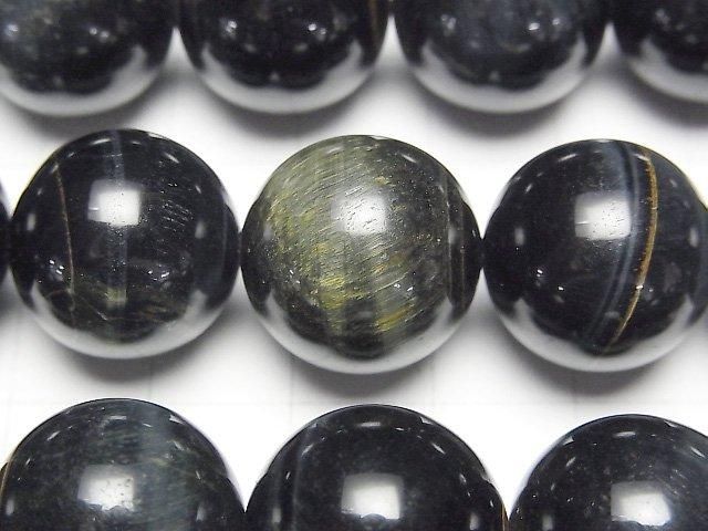 【動画】天然色グリーンタイガーアイAA+ ラウンド16mm 半連/1連(約36cm) サムネイル2