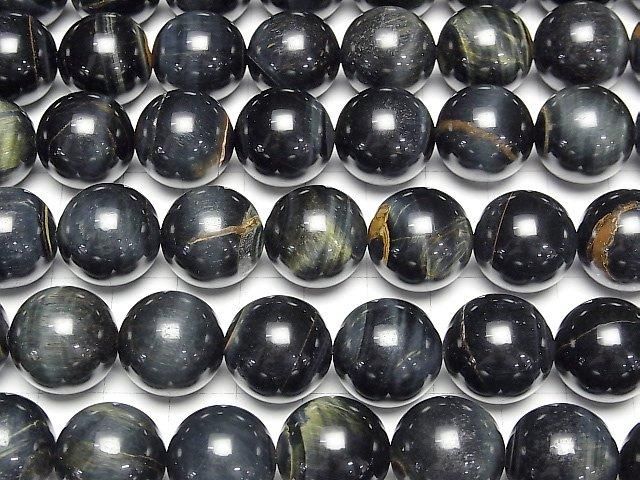 【動画】天然色グリーンタイガーアイAA+ ラウンド16mm 半連/1連(約36cm) サムネイル3