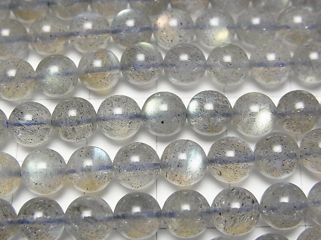 【動画】ラブラドライトAAA- ラウンド6.5mm 半連/1連(約38cm) サムネイル2