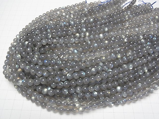 【動画】ラブラドライトAAA- ラウンド6.5mm 半連/1連(約38cm) サムネイル4