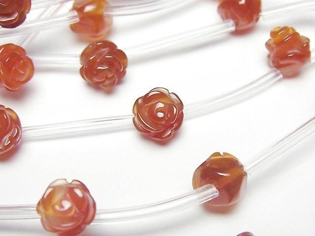 【動画】レッドアゲートAA++ 薔薇(ローズ)8mm 半連/1連(約29cm)の画像