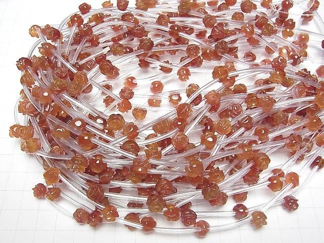 【動画】レッドアゲートAA++ 薔薇(ローズ)8mm 半連/1連(約29cm) サムネイル4