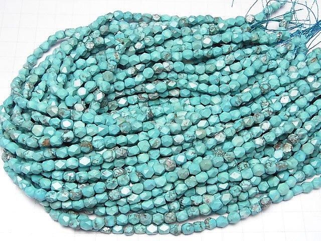 【動画】マグネサイトターコイズ レクタングルチューブカット6×5×5mm 1連(約34cm) サムネイル4