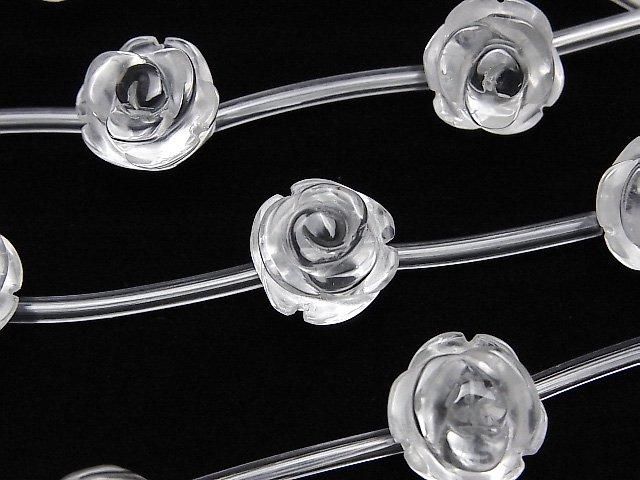 【動画】クリスタルAAA 薔薇(ローズ)12mm 半連/1連(約31cm)の画像