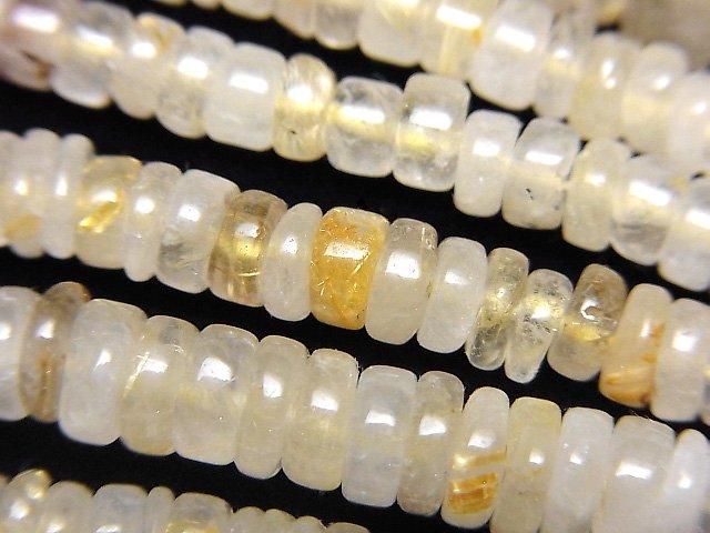 【動画】ルチルクォーツAA ロンデル(ヘイシ) 1連(約34cm)の画像