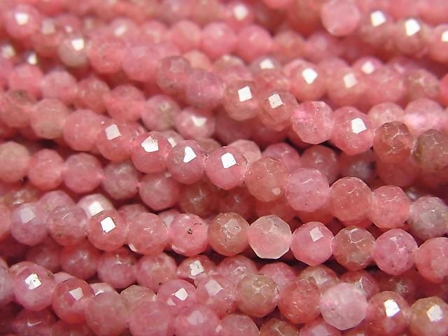 【動画】【素晴らしい輝き】インペリアルロードナイトAA+ ラウンドカット3.5mm 1連(約37cm)の画像