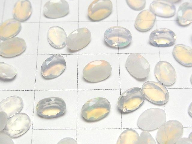 【動画】宝石質エチオピア産オパールAA++ オーバルファセットカット7×5mm 5粒 サムネイル2