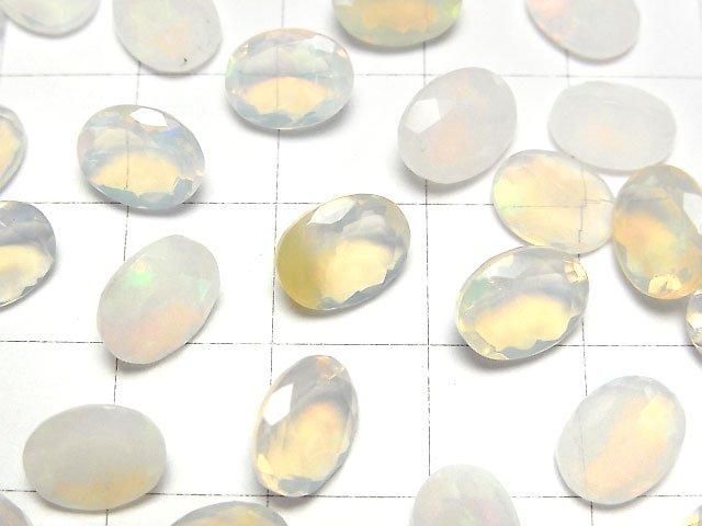 【動画】宝石質エチオピア産オパールAA++ オーバルファセットカット9×7mm 3粒 サムネイル2