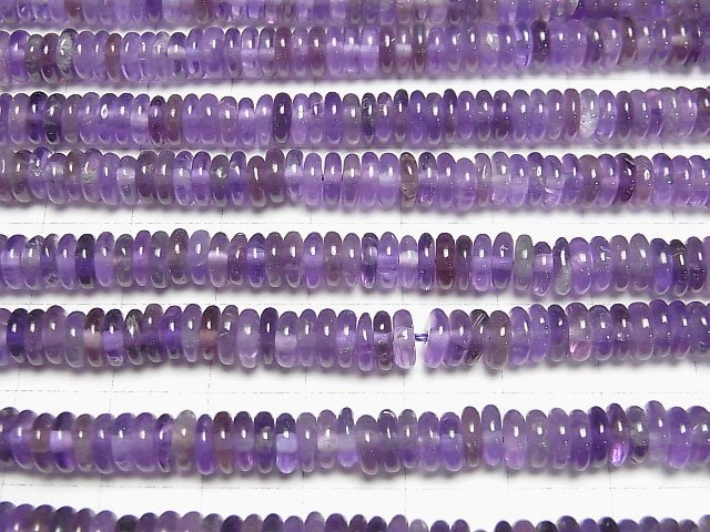 【動画】アメジストAA+ ロンデル(ボタン)6×6×2mm 半連/1連(約36cm) サムネイル3