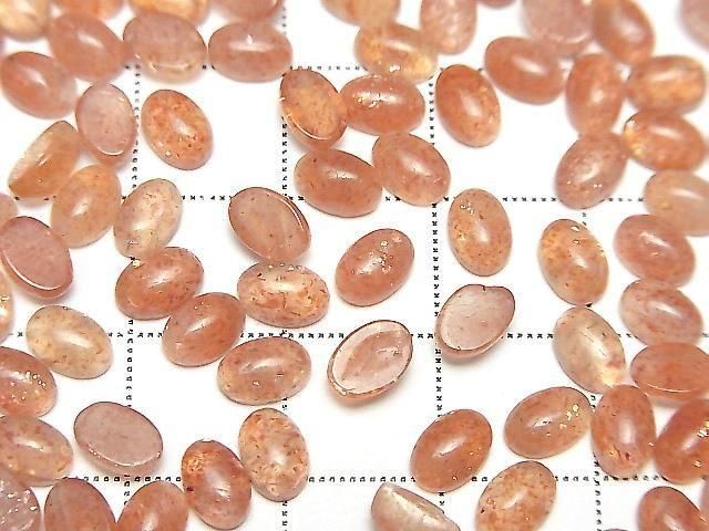 【動画】宝石質サンストーンAAA- オーバル カボション6×4mm 5個 サムネイル3