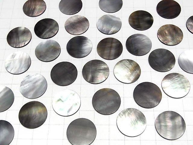 【動画】高品質ブラックシェル(黒蝶貝)AAA 穴なしフラットコイン20×20mm 2枚 サムネイル4