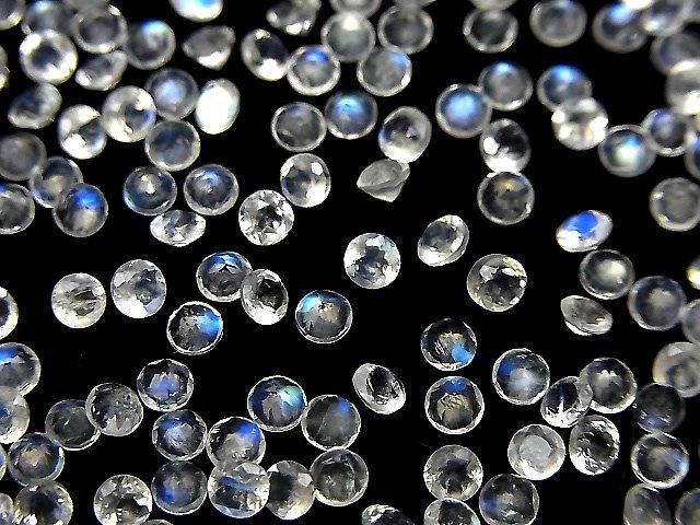 【動画】宝石質レインボームーンストーンAAA- ルース ラウンドファセットカット3×3mm 10粒 サムネイル3