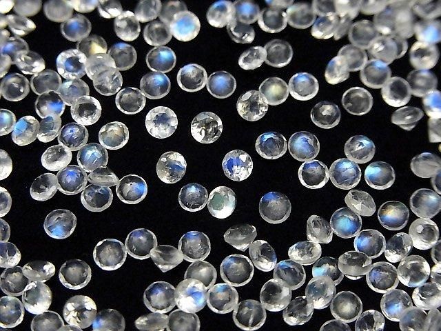 【動画】宝石質レインボームーンストーンAAA- ルース ラウンドファセットカット3×3mm 10粒 サムネイル4