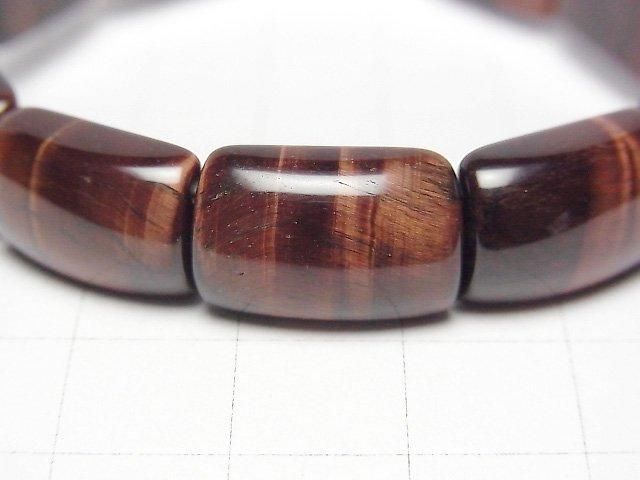 【動画】レッドタイガーアイAAA- 2つ穴レクタングル16×10×6mm 1連(バングルブレス) サムネイル2