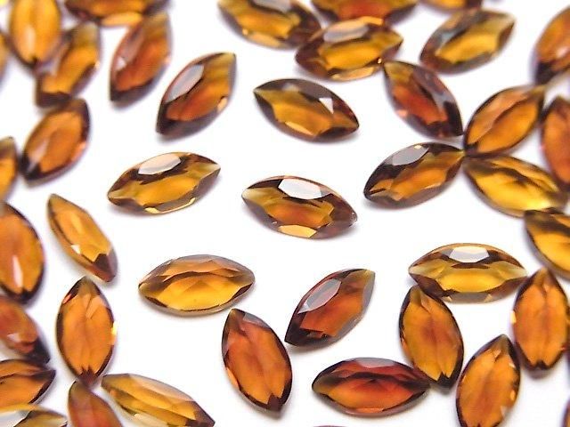 【動画】宝石質マデイラシトリンAAA ルース マーキスファセットカット8×4mm 3粒の画像