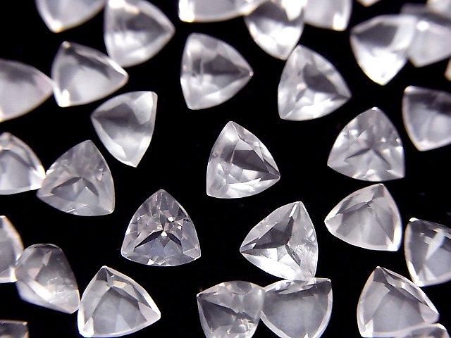 【動画】宝石質ローズクォーツAAA ルース トライアングルファセットカット6×6mm 5粒の画像
